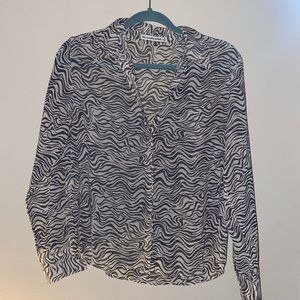Abercrombie sheer printed blouse